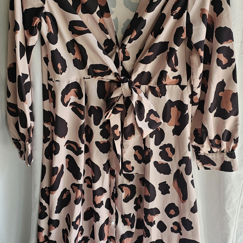 Leopard Print Wrap Dress